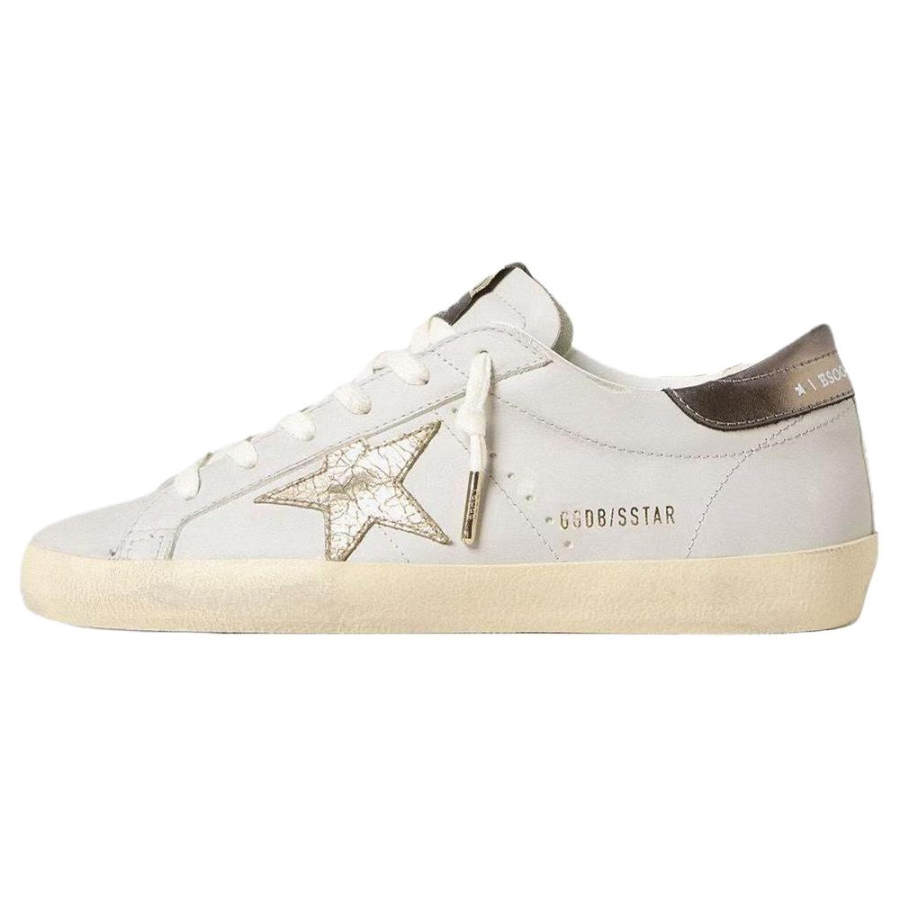 Golden Goose Super Star Cow Leather Low top Skateboard Shoes Women's White