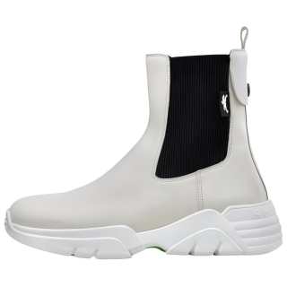 LONGCHAMP Freeminder Cow Leather Chelsea Boots Women's White