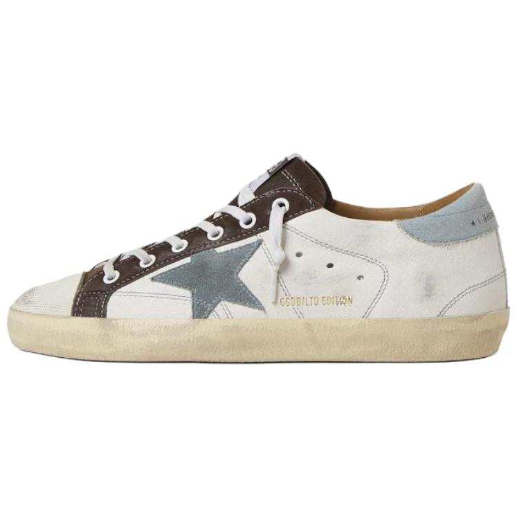 Golden Goose Super Star LTD Low top Skateboard Shoes Women's White Blue