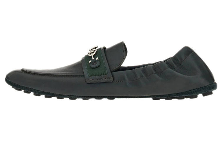 FERRAGAMO GANCINIGANCINI Leather Men's Casual Shoes Men's Winter Teal