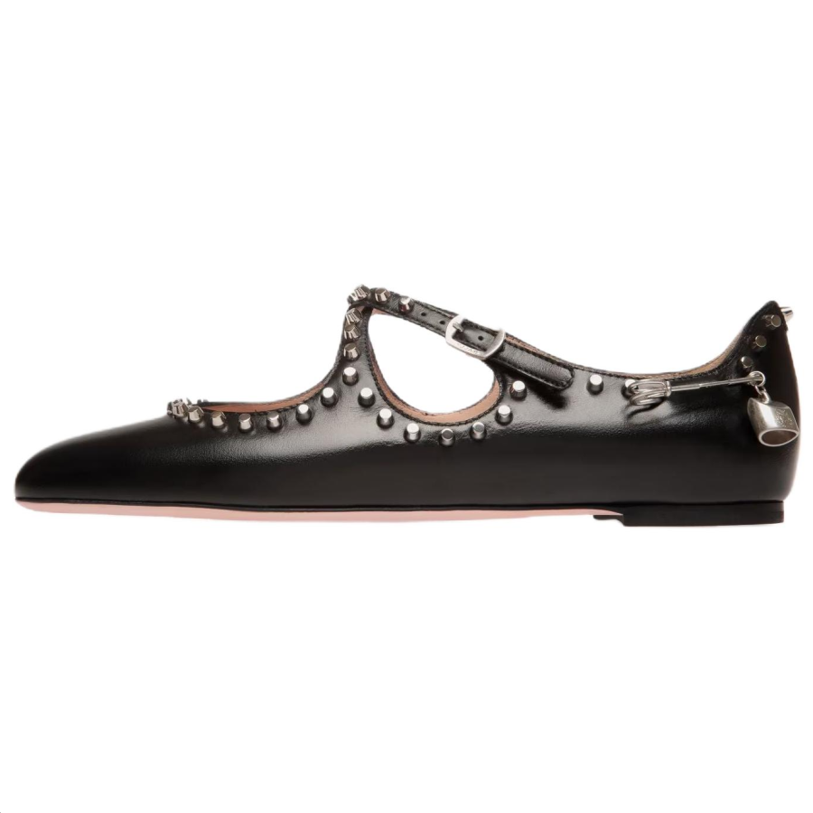BALLY Ballyrina Calfskin Casual Shoes Women's Black