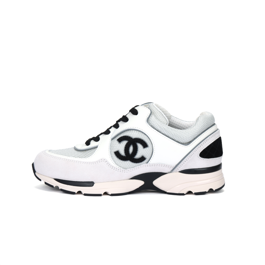 CHANEL Chanel Sneaker 'White Light Grey Black' Women's
