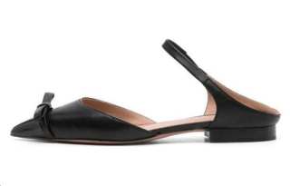 Malone Souliers Bow-detail Leather Ballerina Shoes