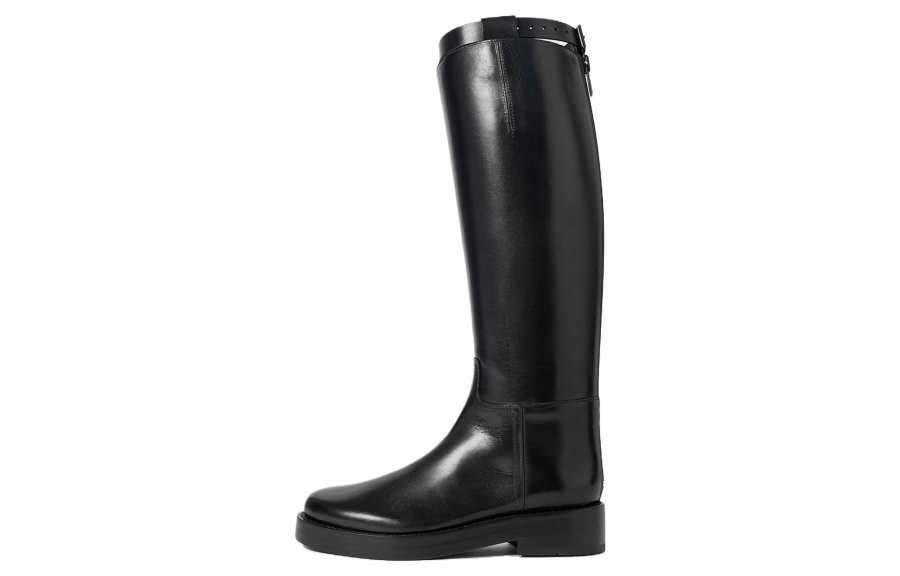 Ann Demeulemeester Leather Knee high Boots 3cm Men's Black