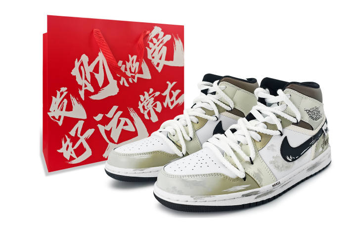 Jordan Jordan Air Jordan 1 Horse Trampling A Flying Swallow Abrasion Resistant Abrasion Resistant Mid top
