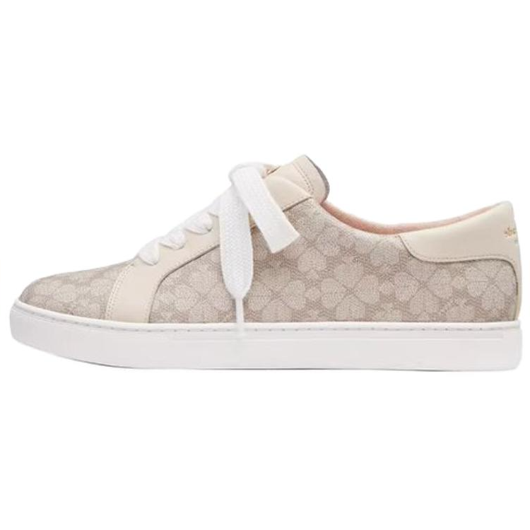 Kate Spade Erin Cow Split Leather Low top Skateboard Shoes Women's Khaki