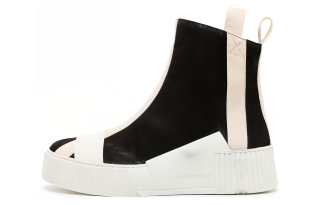 BORIS BIDJAN SABERI Comfortable Round Toe Ankle Boots Men's Black White
