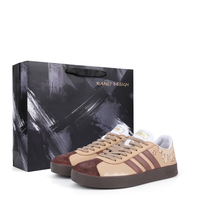 Adidas Adidas Vl Court Classic Synthetic Leather, Split Cow Leather Wear resistant And Lightweight Low top Skateboard Shoes