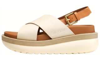 See By Chloe Leather One Strap Sandals Women's White