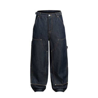 WILDX Jeans Unisex Original Black Denim Moderate Flared Pants