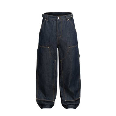 WILDX Jeans Unisex Original Black Denim Moderate Flared Pants