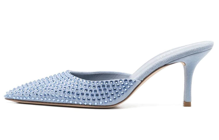 Paris Texas Closed Toe Slippers Women's Blue
