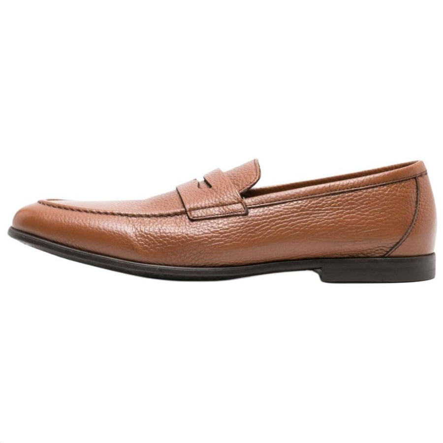 Canali Penny-slot Leather Loafers