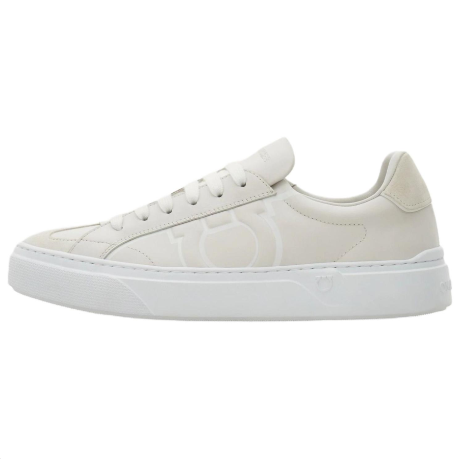 FERRAGAMO Gancini Low top Skateboard Shoes Men's White