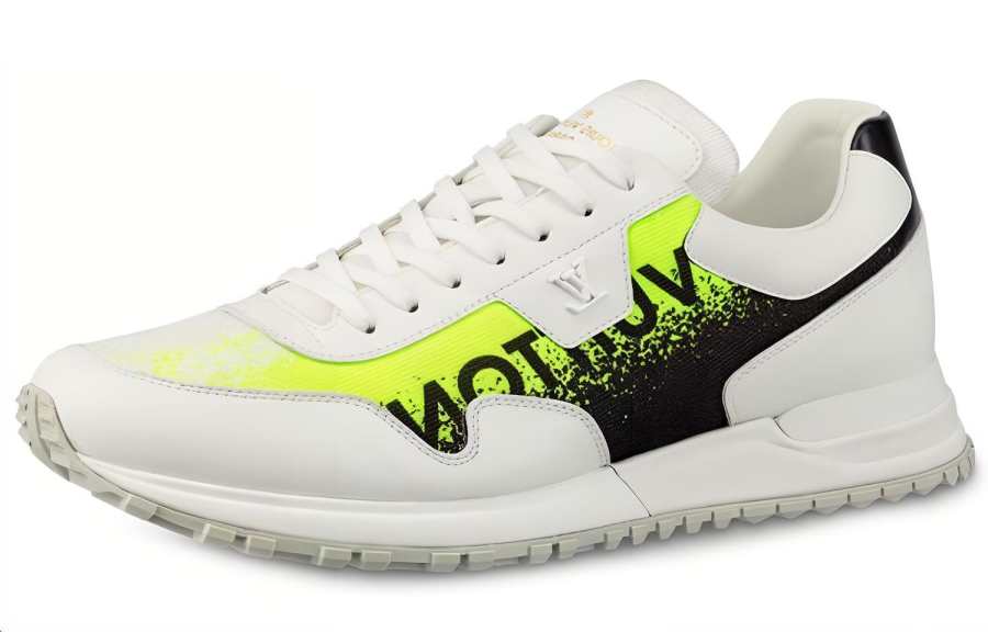 LOUIS VUITTON Run Away Low top Casual Shoes Men's Yellow White