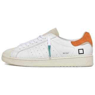 D.A.T.E. D.A.T.E Leather Low top Skateboard Shoes Men's White Orange