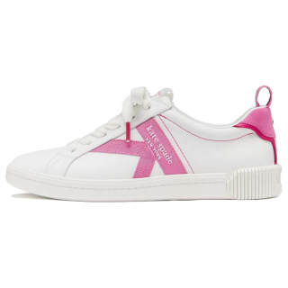 Kate Spade Leather Low top Skateboard Shoes Women's Pink White