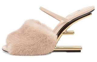 FENDI First Irregular Heel High Heels 9.5cm Women's Pink