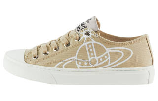 Vivienne Westwood Plimsoll Cotton Fabric Stylish Skateboarding Shoes Women's Light Umber