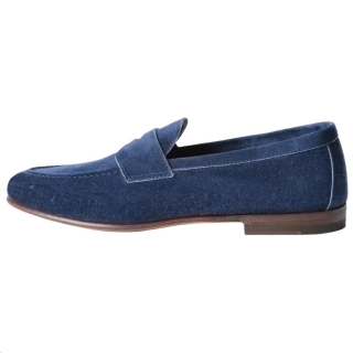 Henderson Baracco Suede Loafers Men's Blue