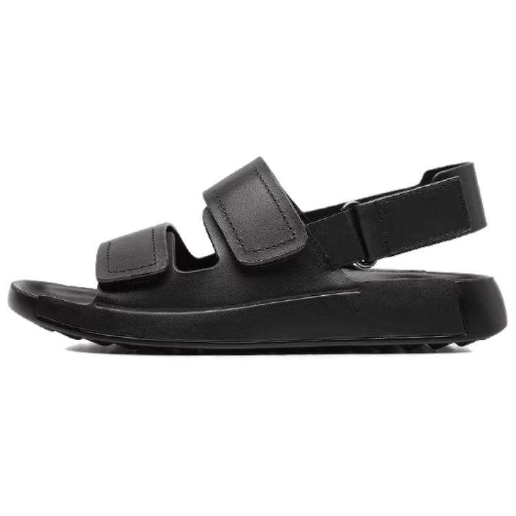S.T.Dupont S. T.DUPONT Cow Leather One Strap Sandals Men's Black