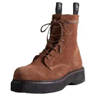 R13 Single Stack Short Combat Boots Women's Brown