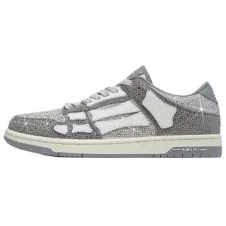 AMIRI Leather Low top Skateboard Shoes Men's Gray