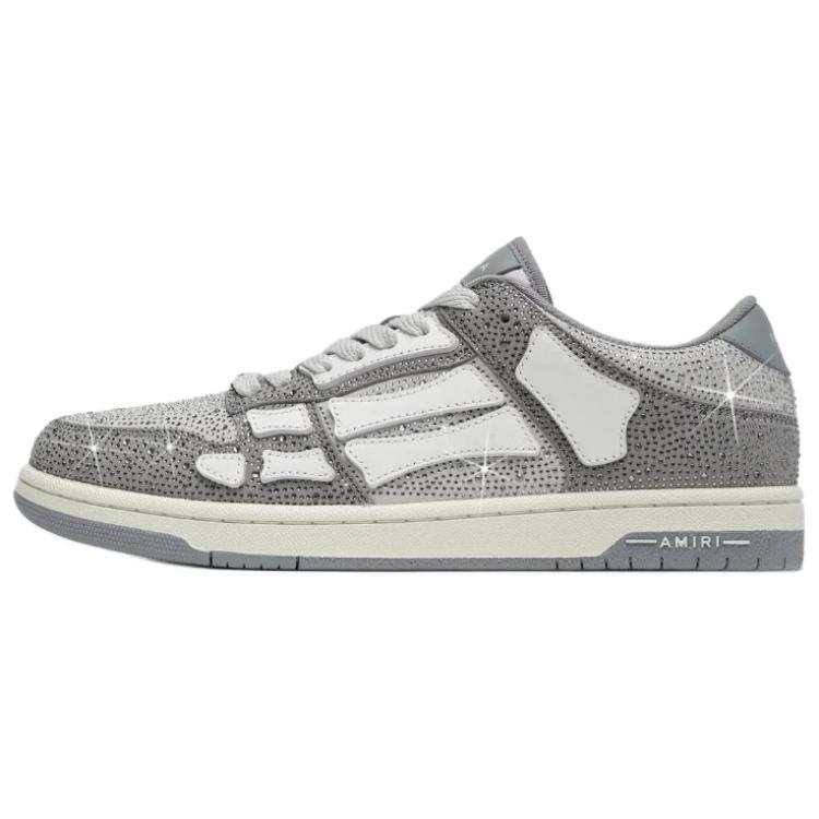 AMIRI Leather Low top Skateboard Shoes Men's Gray