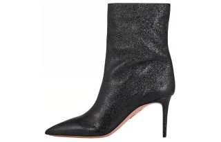 AQUAZZURA Leather Ankle Boots 7.5cm Women's Black
