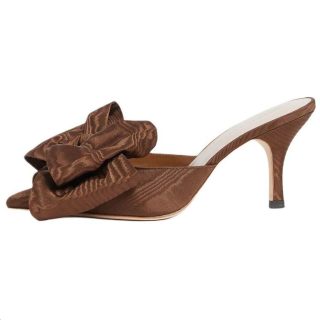 Loeffler Randall Closed Toe Slippers 7.6cm Women's Brown