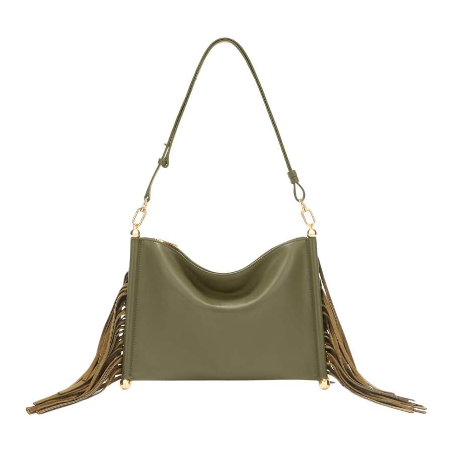 Furla Soft Sheepskin With Cow Leather Crossbody Bag, Shoulder Bag Mini Women's Avocado Green
