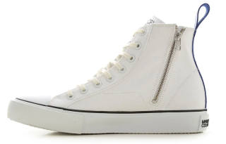 Marcelo Burlon Canvas Shoes Men's High Top White