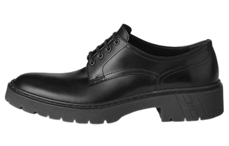 HERMES Leather Men's Casual Shoes Men's Black