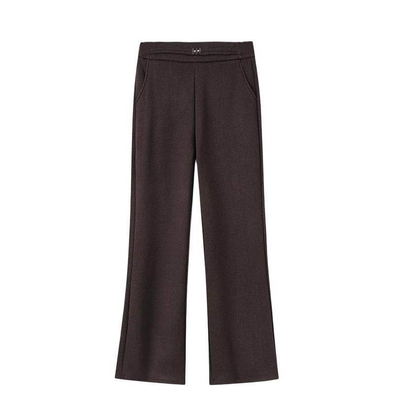 Hodo Casual Pants Women's Thickened And Fleece Lined Bootcut Pants