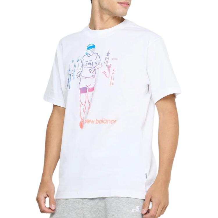 New Balance New Balance T Shirts Men's White Crew Neck
