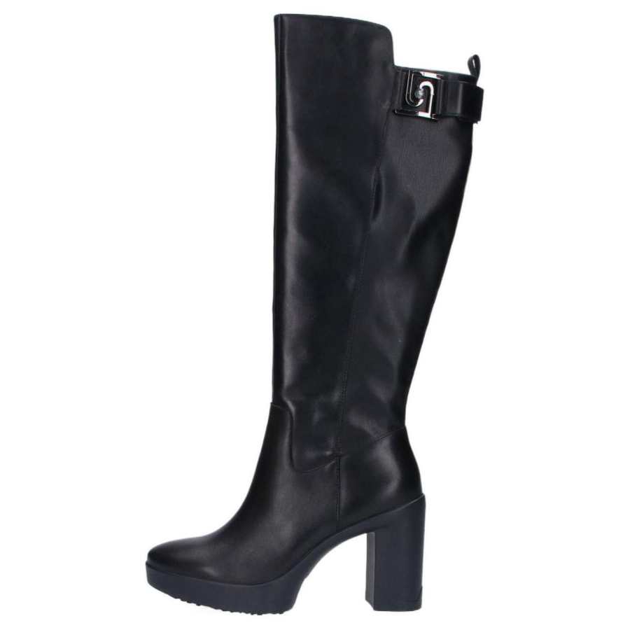 LIU·JO Leather Knee high Boots 8cm Women's Black