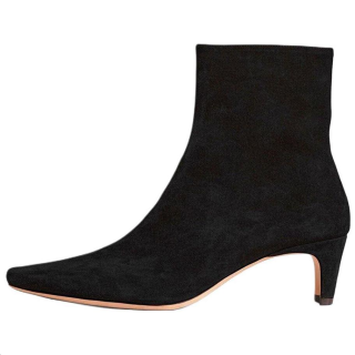 Staud Wally Cow Leather Ankle Boots 5.5cm Women's Black