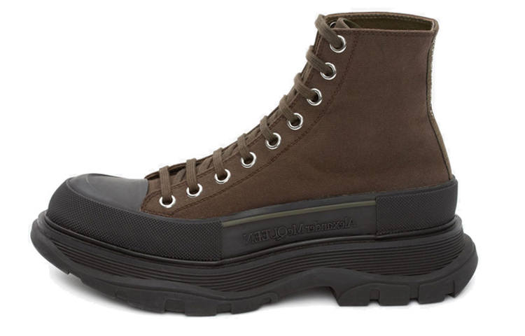 Alexander McQueen Tread Slick Short Boots Women's Khaki
