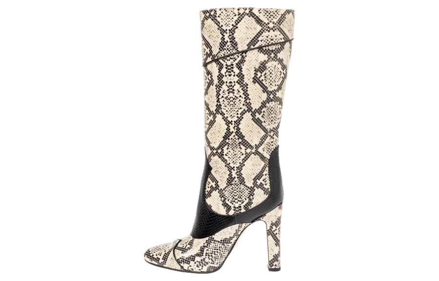 GUCCI GUCCI Snakeskin-print Leather Boots