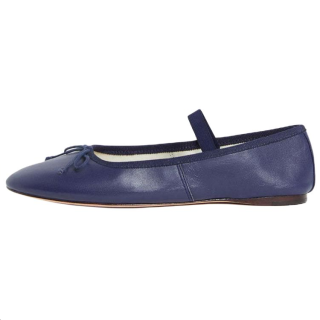 Loeffler Randall Leonie Flat Mary Jane Shoes Women's Marine Blue