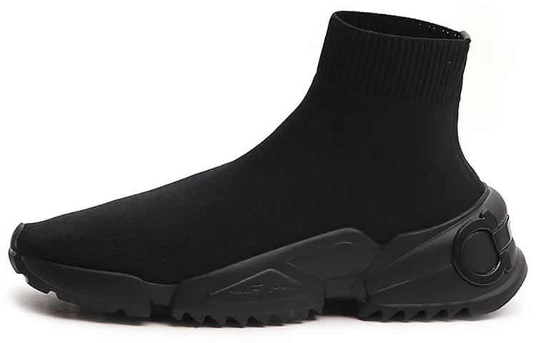 FERRAGAMO Fabric High top Sports Casual Shoes Women's Black