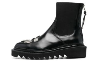 Toga Pulla Pointed Leather Ankle Boots
