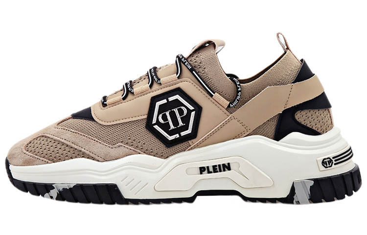 PHILIPP PLEIN Trainer Predator TM Leather Low top Casual Shoes Men's Beige