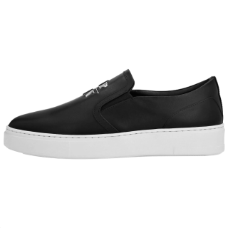 PHILIPP PLEIN Calfskin Casual Shoes Men's Black