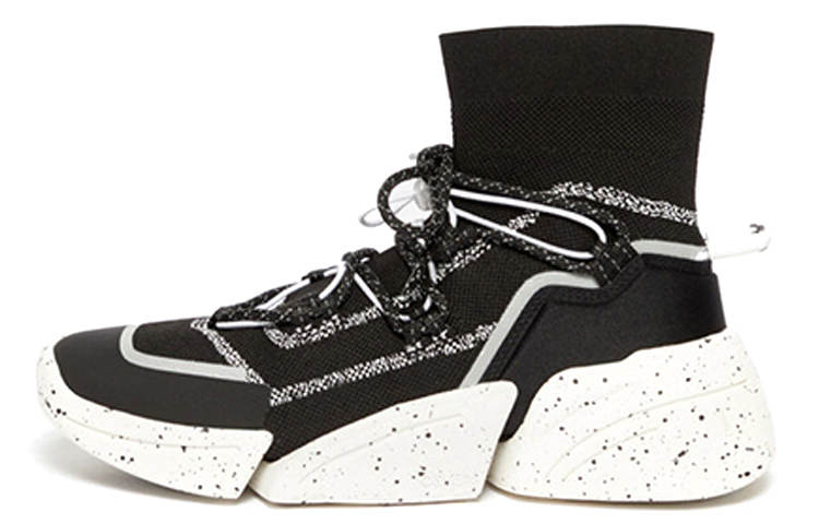 KENZO High top Fashion Casual Athletic Shoes Women's Black White