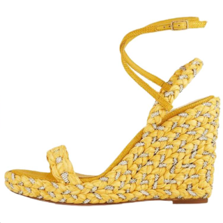 AQUAZZURA Costiera One Strap Sandals Women's Yellow