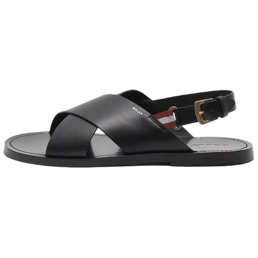 BALLY BALLY Leather One Strap Sandals Women's Black