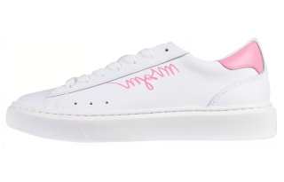 MSGM Leather Low top Skateboard Shoes Women's White