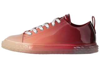 Giuseppe Zanotti/GZ Blabber Top Grain Cow Leather Low top Skateboard Shoes Men's Orange Red