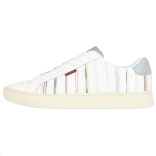 PS By Paul Smith Rex Cow Leather Low top Skateboard Shoes Men's White
